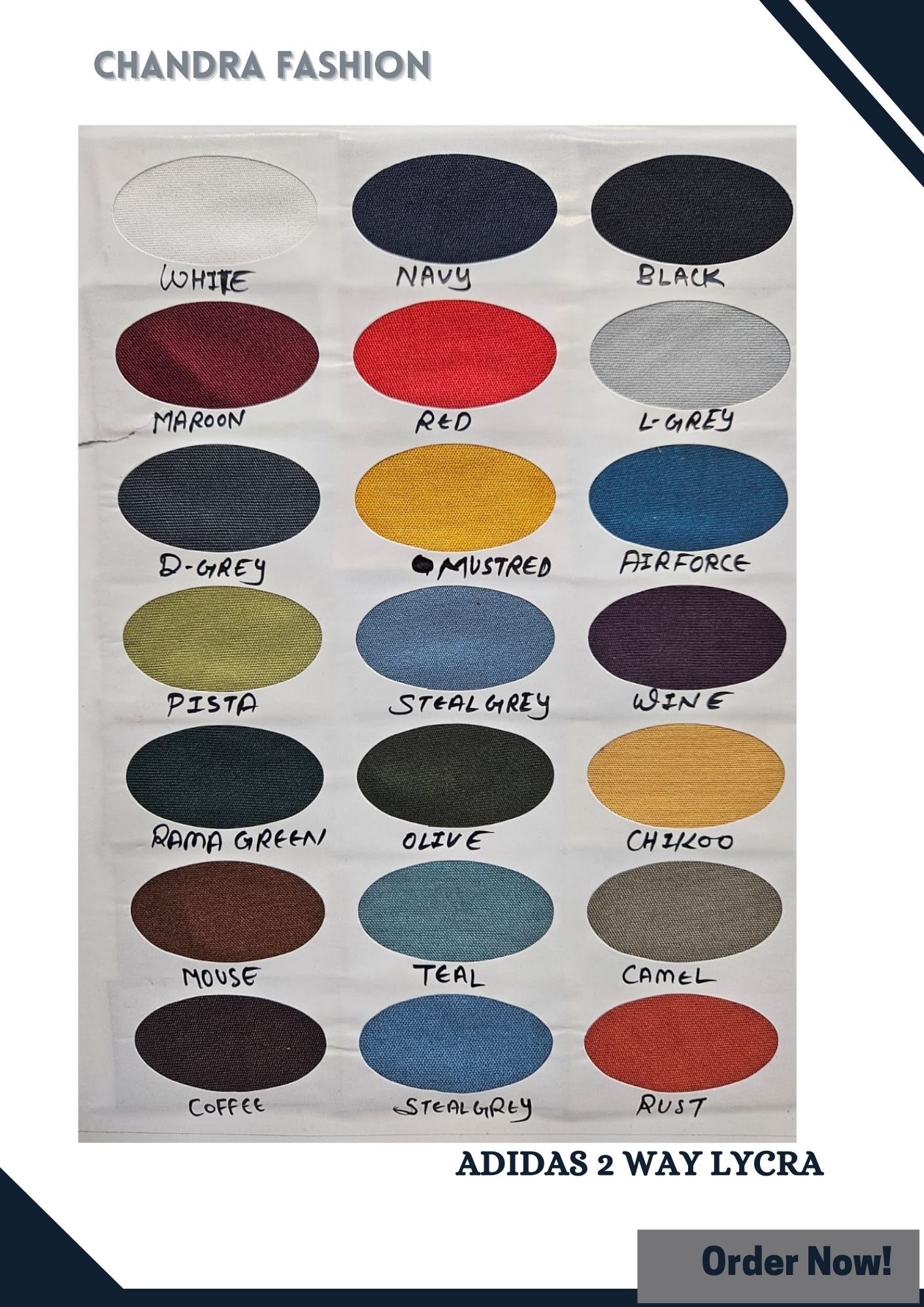 ADIDAS 2 WAY LYCRA FABRIC